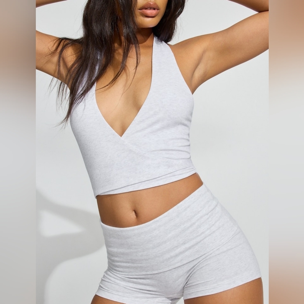 5 For $25✨️Garage Cotton Grey Haltneck Tank Y2k 90s Cropped Top Womens Small XS